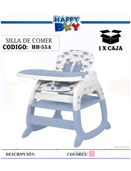 HB-55A SILLA DE COMER  HAPPY BOY P/NIÑOS